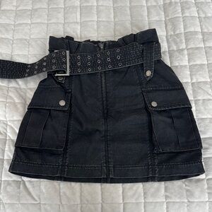 Stylish Black Skirt with Belt